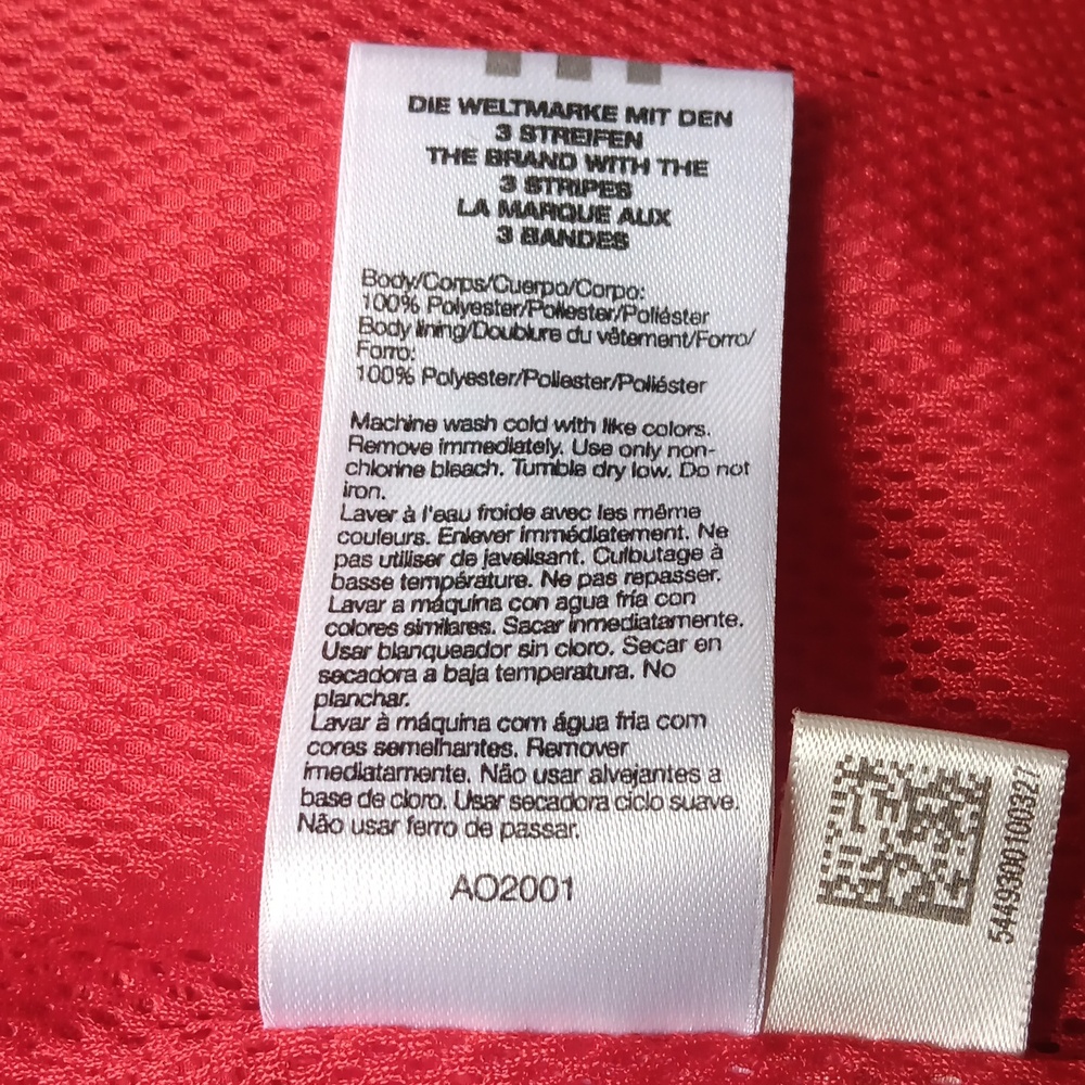 Adidas Men's Sporty Red Striped ClimaProof Hooded Pullover Windbreaker Jacket S - Picture 13 of 15